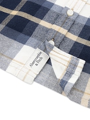 modra - Abercrombie & Fitch flanelasta srajca z dolgimi rokavi - Slika 6 iz 7