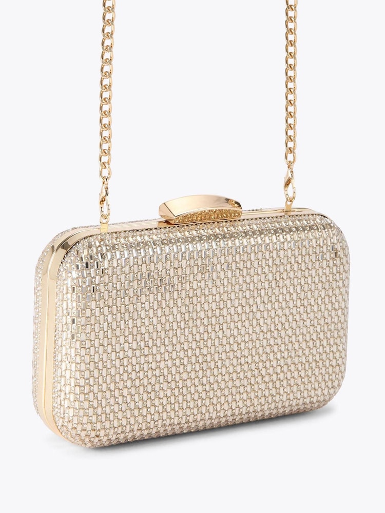 KG Kurt Geiger Gold Fleur Box Bag - Imagem 4 de 4