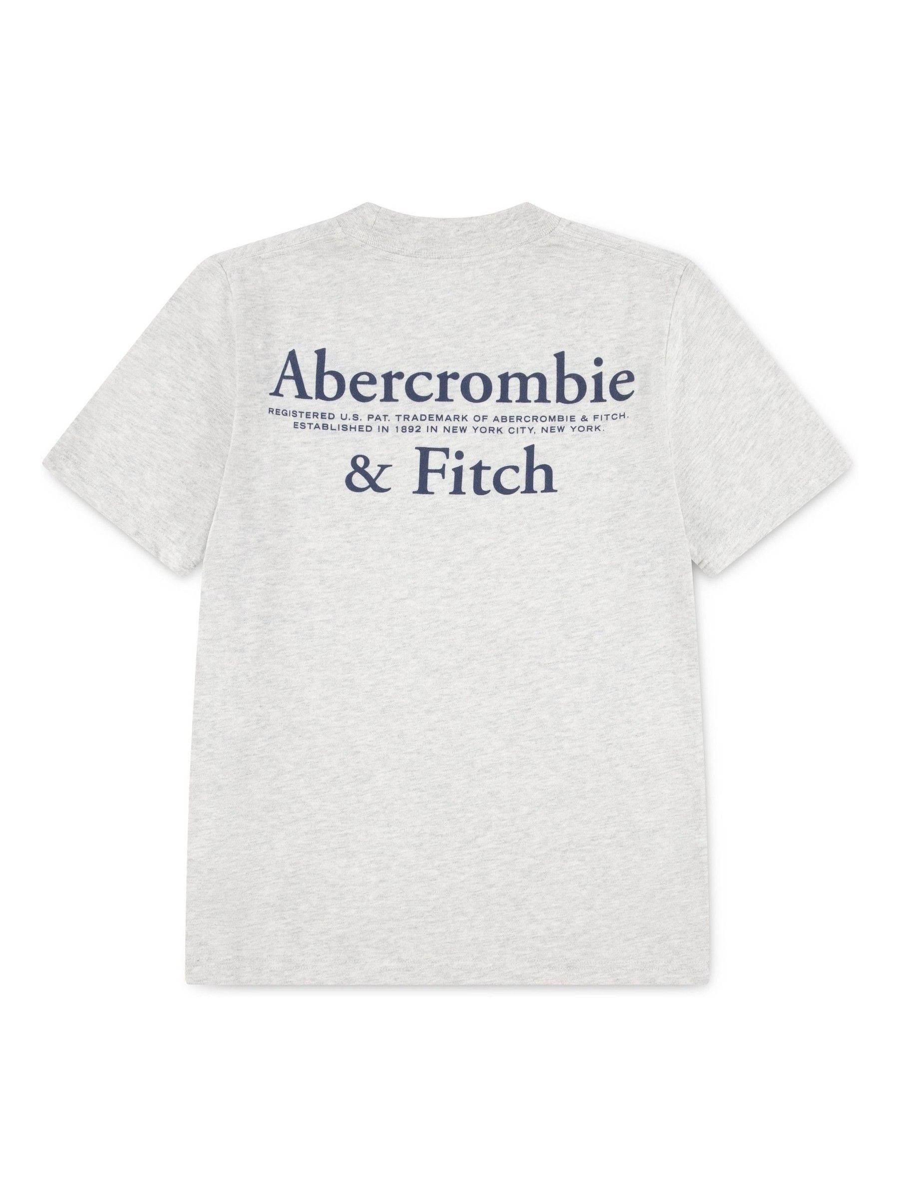 Next：日本 グレー - Abercrombie & Fitch バックプリント ロゴ
