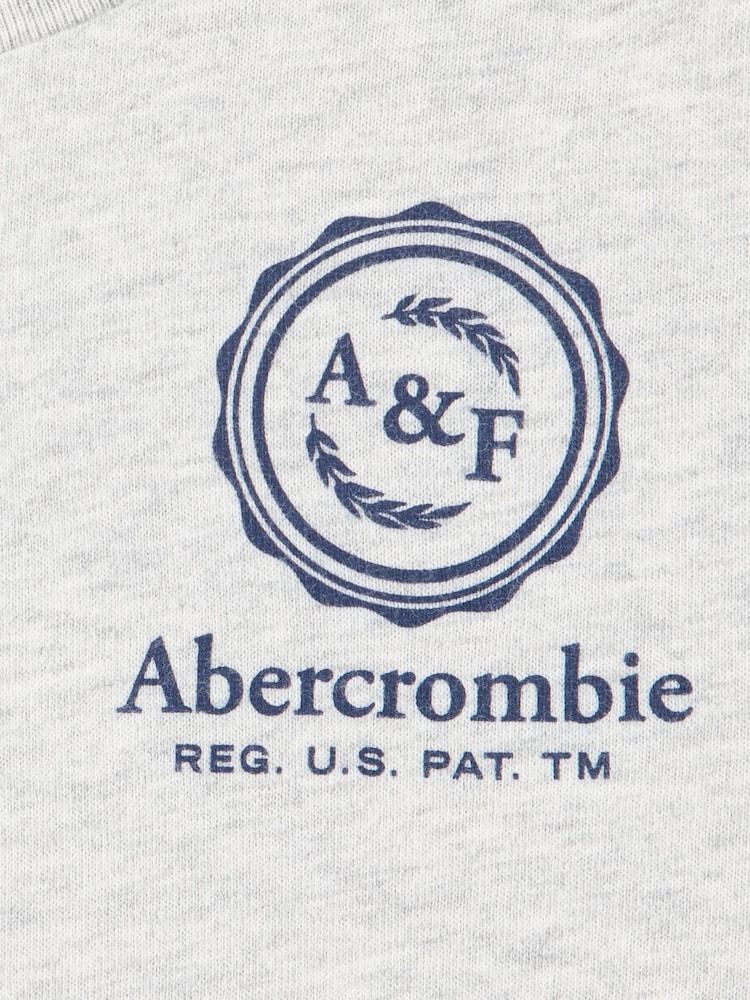 Gris - Abercrombie & Fitch Back Print Logo Graphic Short Sleeve T-Shirt - Imagen 6 de 6