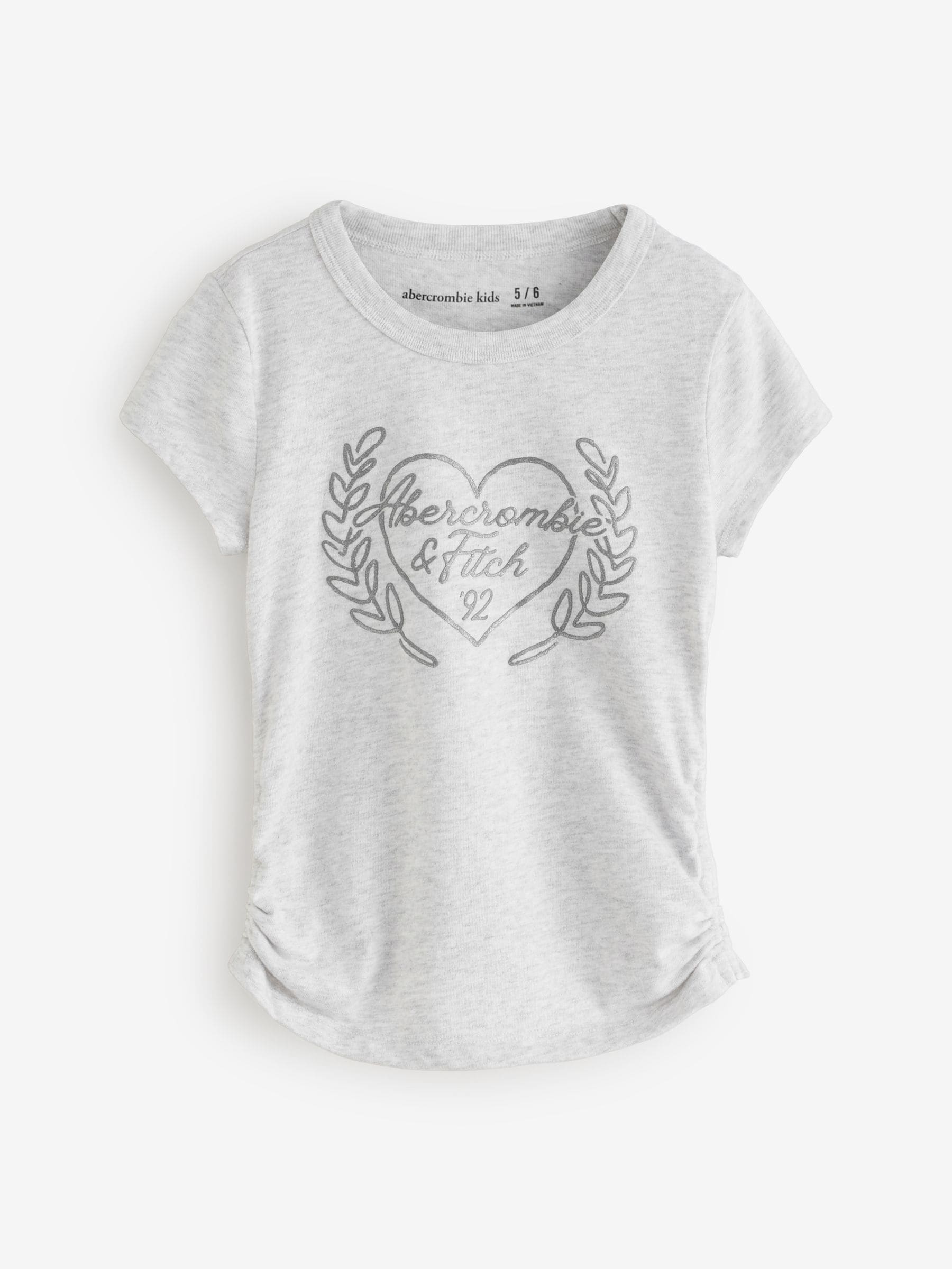 Buy Abercrombie & Fitch Grey Heart Print T-Shirt from Next USA