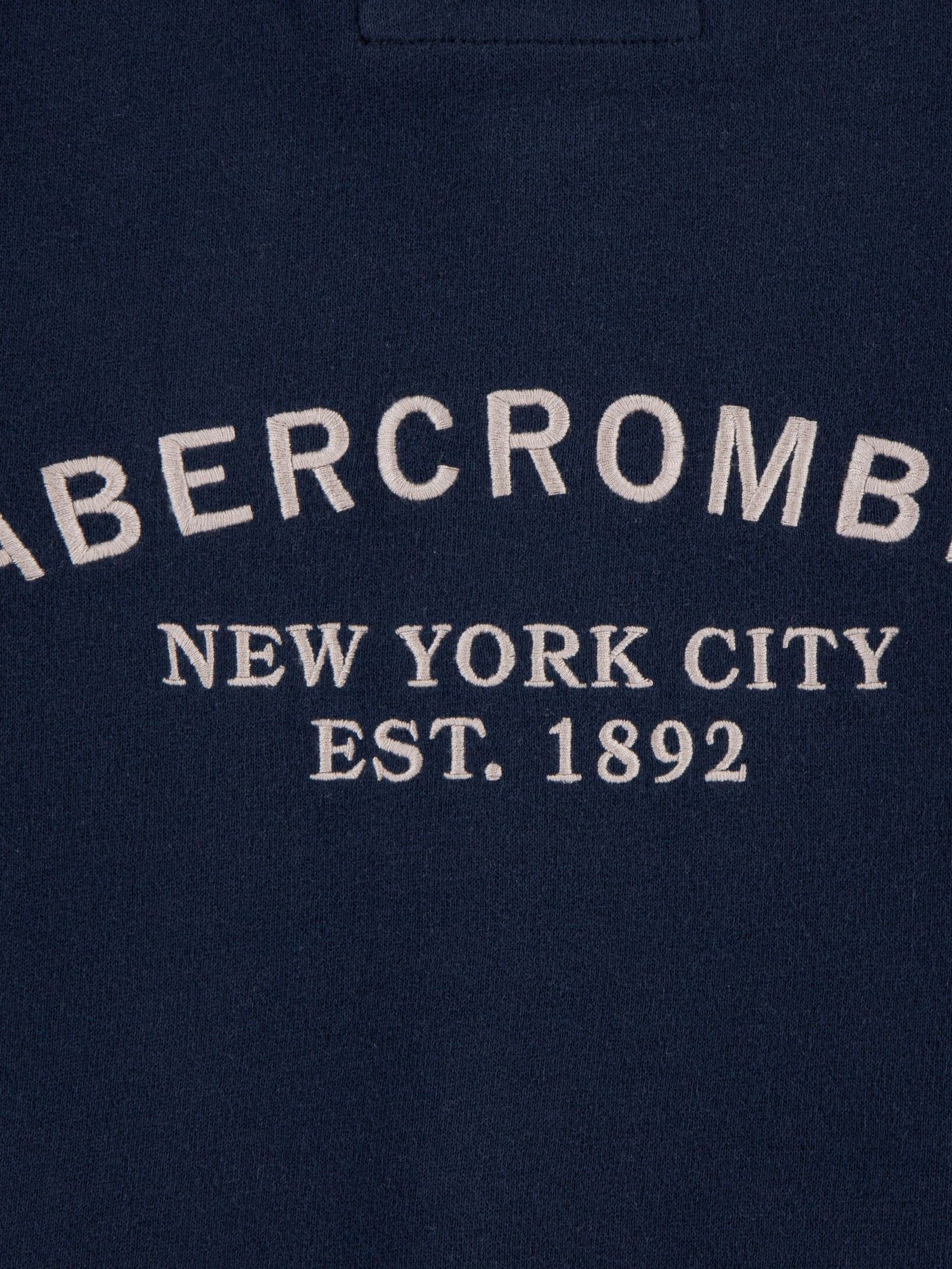 Buy Abercrombie & Fitch Blue Fleece Hooded Varisty Bomber Jacket