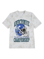 Abercrombie & Fitch Natural Championship Graphic Short Sleeve T-Shirt - Image 10 of 11