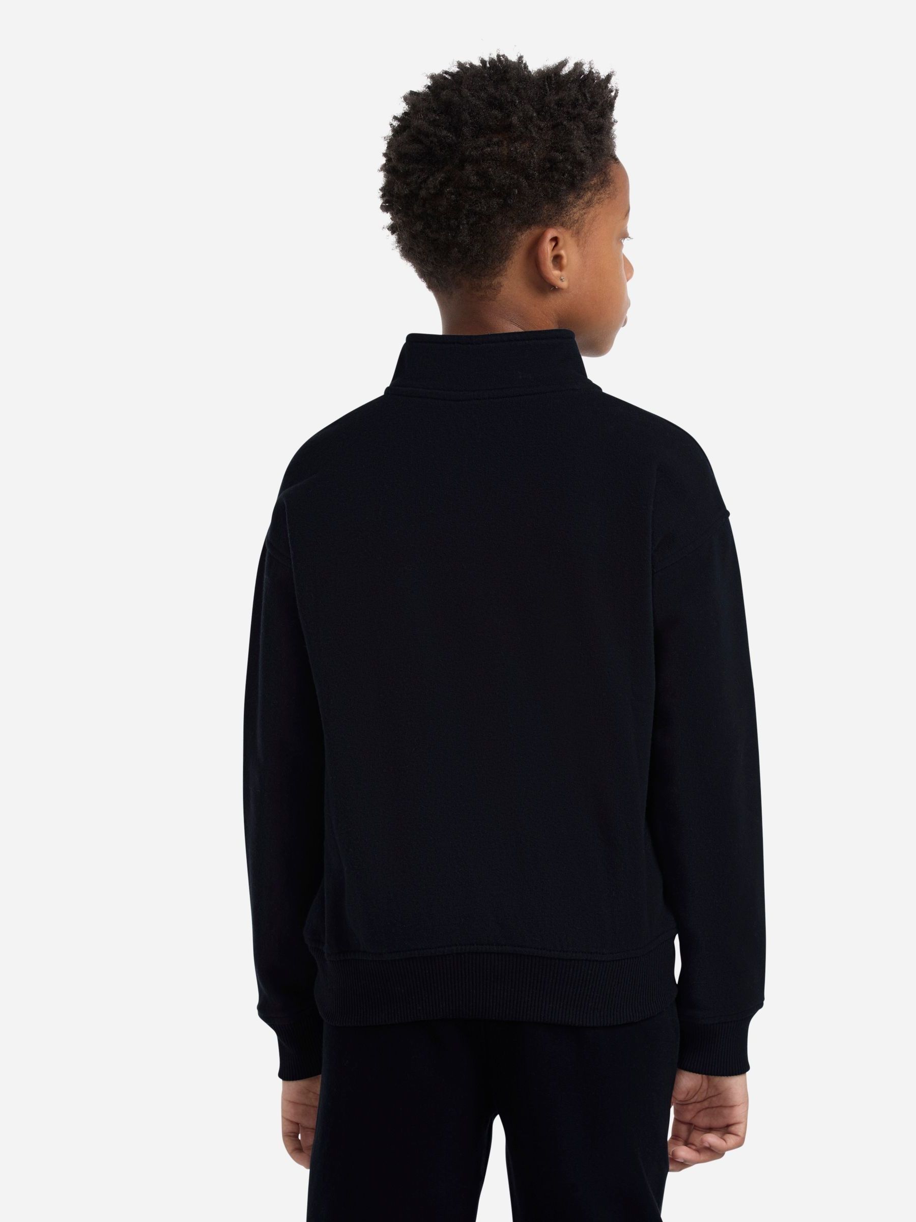 Buy Abercrombie & Fitch Black Essential Logo Quarter Zip Jumper
