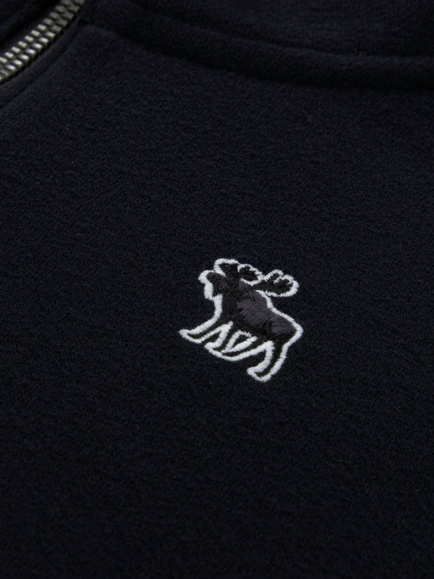 Buy Abercrombie & Fitch Black Essential Logo Quarter Zip Jumper