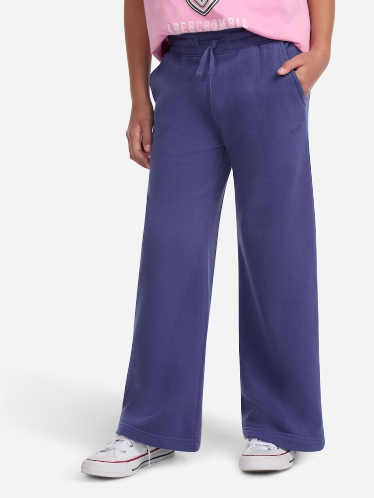 Abercrombie & Fitch Essentials Wide Leg Fleece Joggers - Image 1 of 6 Abercrombie & Fitch Essentials Wide Leg Fleece Joggers - Image 1 of 6