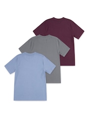 Abercrombie & Fitch Blue Short Sleeve T-Shirts 3 Pack - Image 2 of 5
