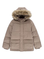 Abercrombie & Fitch Grey Logo Heavyweight Parka Coat - Image 1 of 5