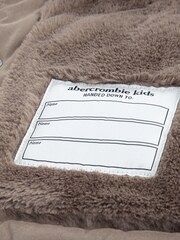 Abercrombie & Fitch Grey Logo Heavyweight Parka Coat - Image 5 of 5