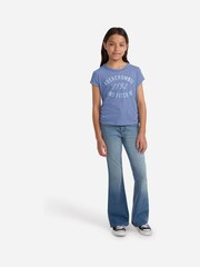 Abercrombie & Fitch Blue Logo Ruched T-Shirt - Image 3 of 7