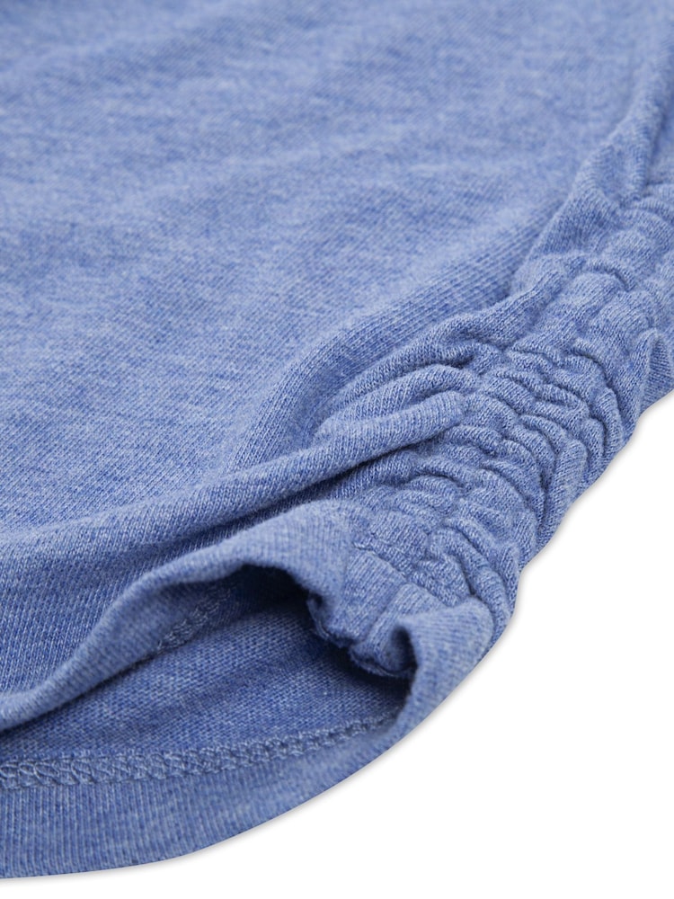 Abercrombie & Fitch Blue Logo Ruched T-Shirt - Image 7 of 7