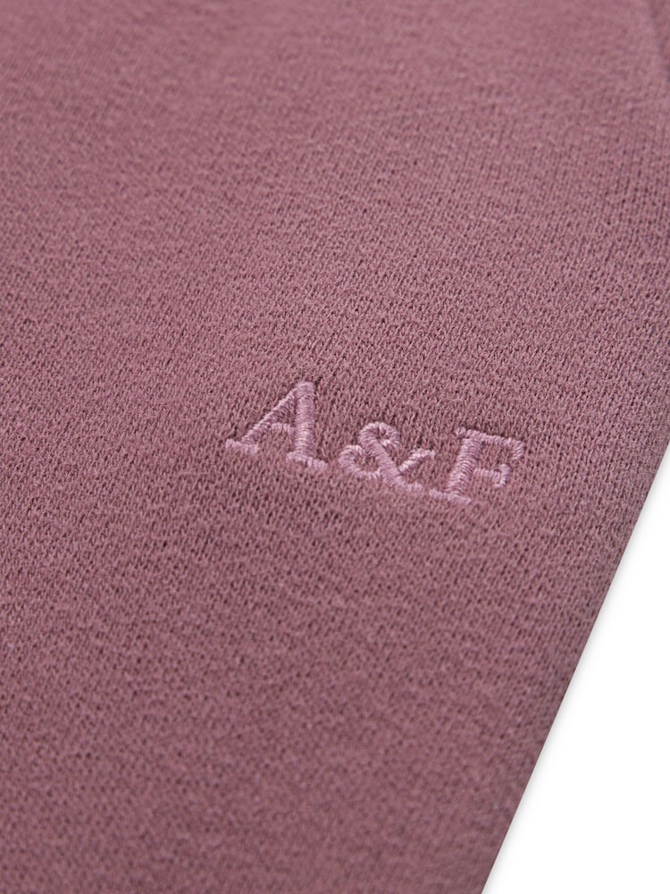 Abercrombie & Fitch Essentials Wide Leg Fleece Joggers - Image 6 of 6 Abercrombie & Fitch Essentials Wide Leg Fleece Joggers - Image 6 of 6