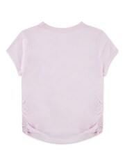 Abercrombie & Fitch Pink Logo Ruched T-Shirt - Image 2 of 4