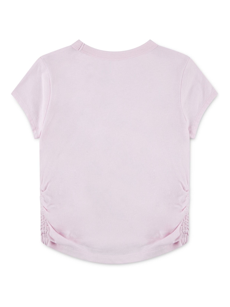 Abercrombie & Fitch Pink Logo Ruched T-Shirt - Image 2 of 4
