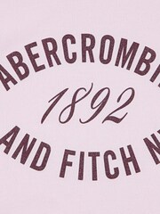 Abercrombie & Fitch Pink Logo Ruched T-Shirt - Image 3 of 4