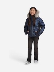 Abercrombie & Fitch Blue Shiny Puffer Jacket - Image 3 of 8