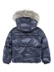 Abercrombie & Fitch Blue Shiny Puffer Jacket - Image 5 of 8