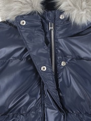 Abercrombie & Fitch Blue Shiny Puffer Jacket - Image 6 of 8