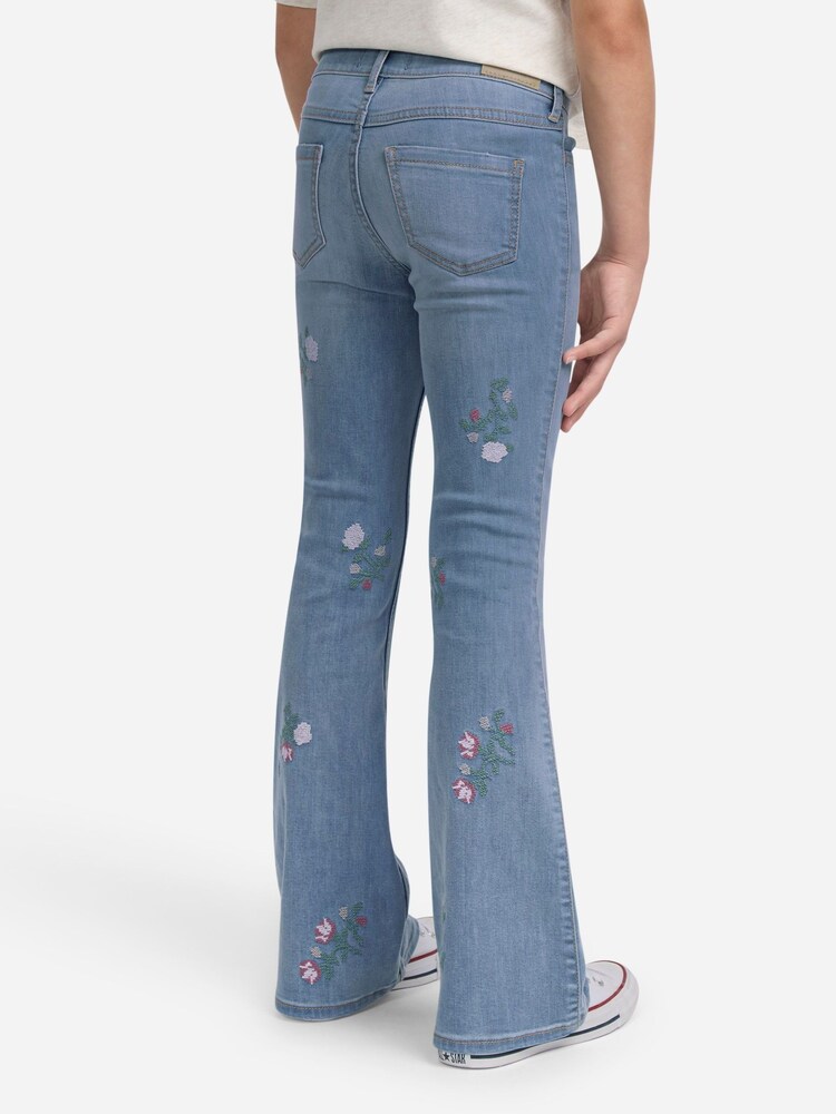 Abercrombie & Fitch Blue High Rise Flare Floral Jeans - Image 2 of 8 Abercrombie & Fitch Blue High Rise Flare Floral Jeans - Image 2 of 8