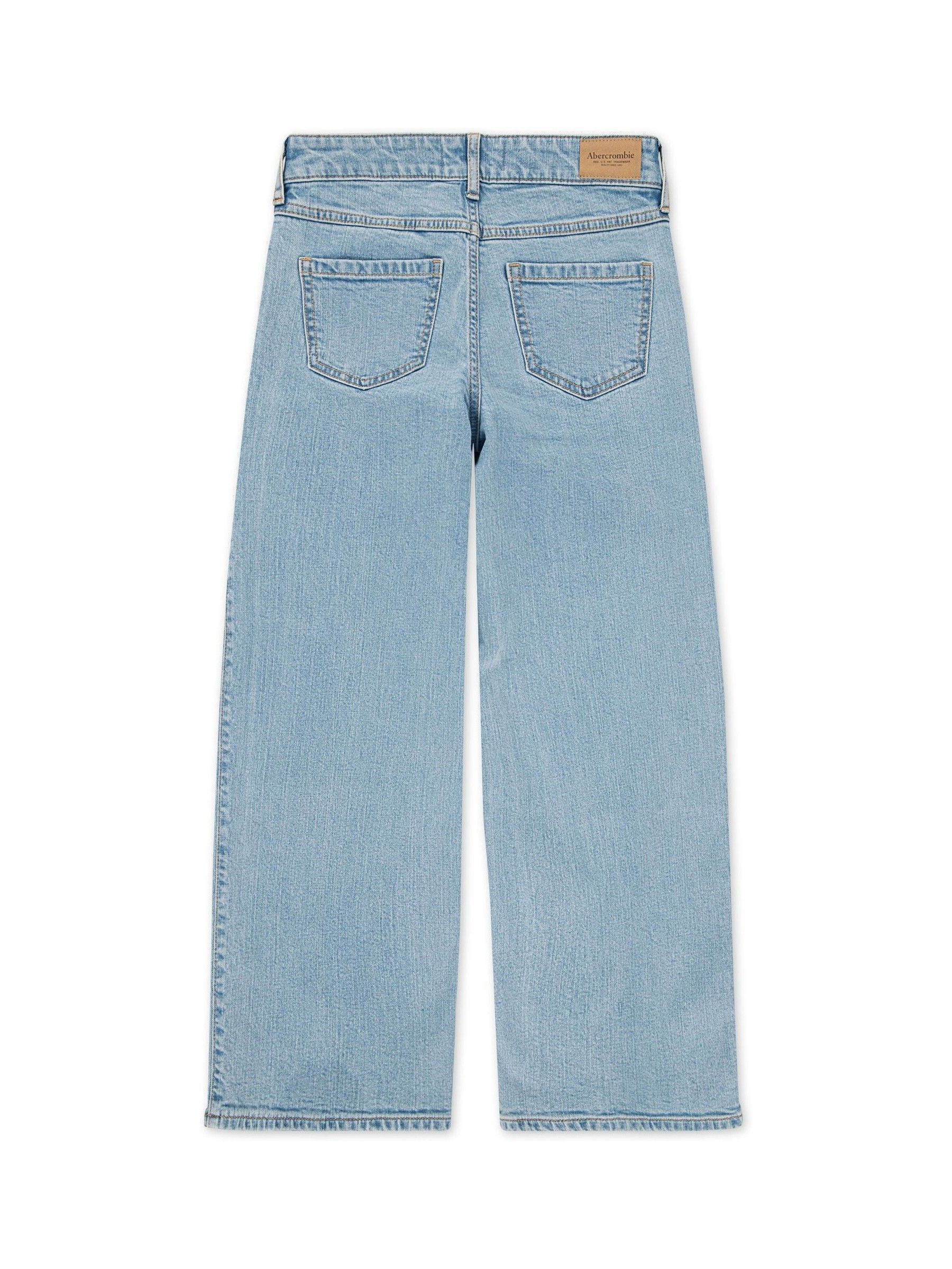 Comprar Azul - Calça jeans de cintura alta e pernas largas da