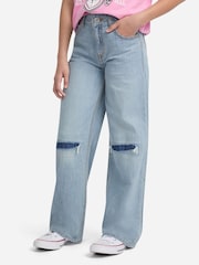Abercrombie & Fitch Blue High Rise Ultra Wide Leg Trouser - Image 3 of 7