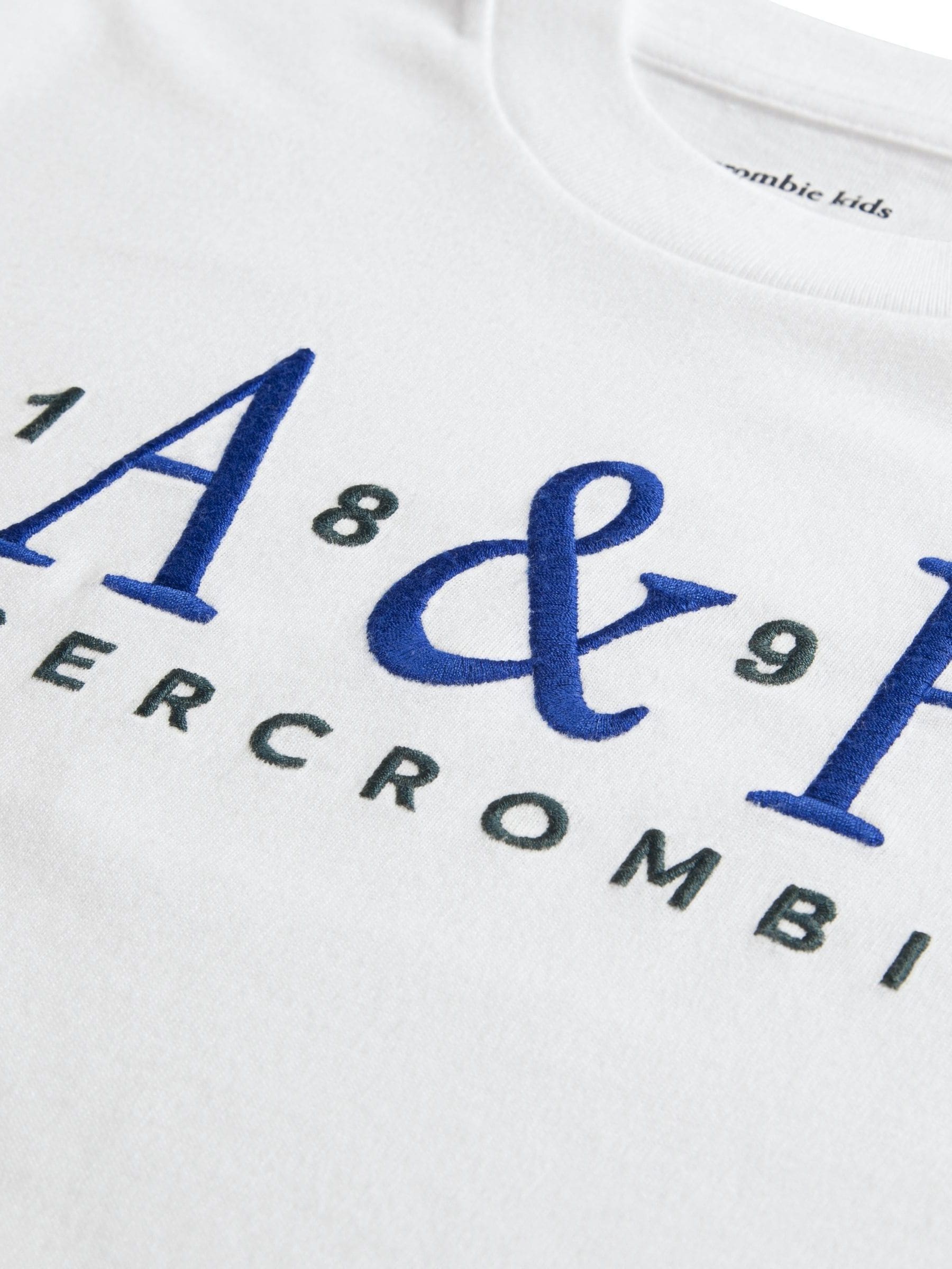 Buy Abercrombie & Fitch White Signature Logo Short Sleeve T-Shirt