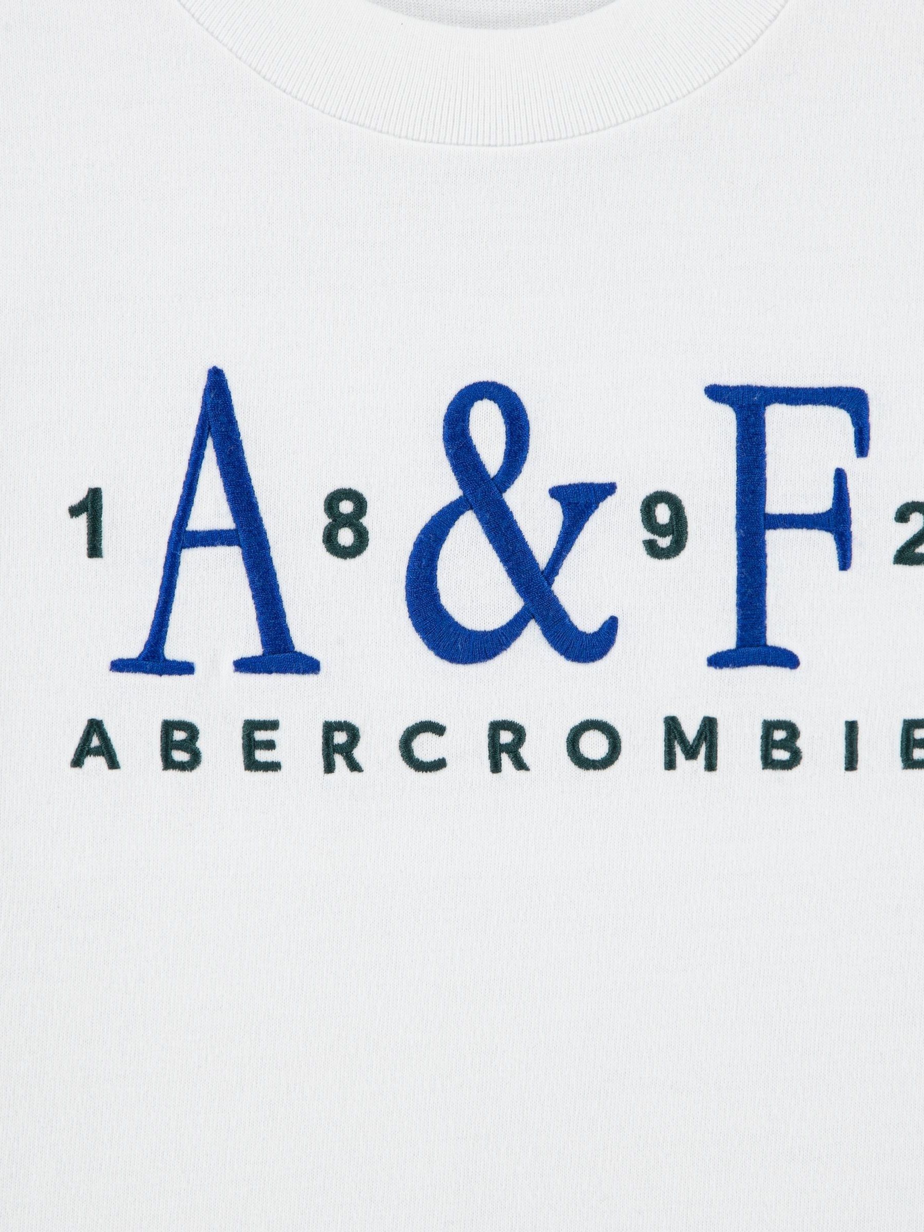 Buy Abercrombie & Fitch White Signature Logo Short Sleeve T-Shirt