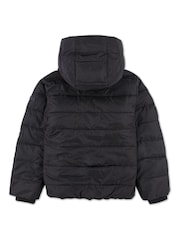 Abercrombie & Fitch Black Logo Midweight Puffer Coat - Image 5 of 7