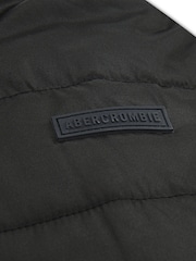 Abercrombie & Fitch Black Logo Midweight Puffer Coat - Image 6 of 7