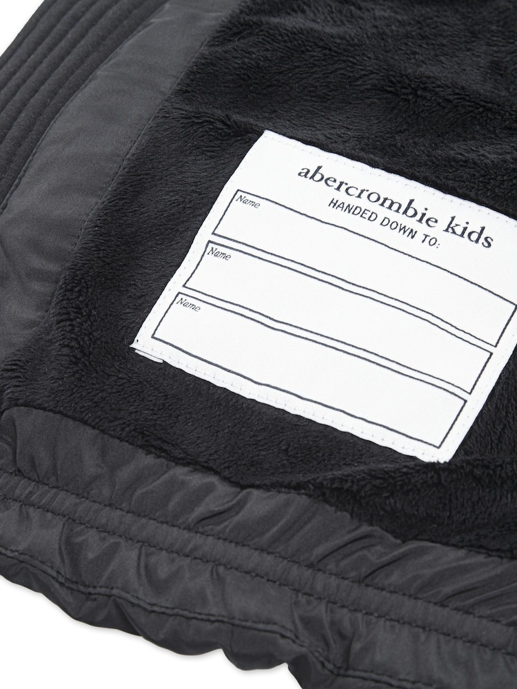 Abercrombie & Fitch Black Logo Midweight Puffer Coat - Image 7 of 7