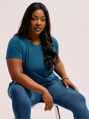 Yours Curve Brown Core Basic T-Shirts 3 Pack - Image 3 of 8