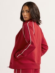 PixieGirl Petite Red Petite Contrast Piping Zip Thru Sweatshirt - Image 2 of 6