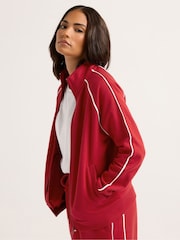 PixieGirl Petite Red Petite Contrast Piping Zip Thru Sweatshirt - Image 3 of 6