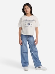 Abercrombie & Fitch Blue High Rise Ultra Wide Leg Trouser - Image 3 of 7