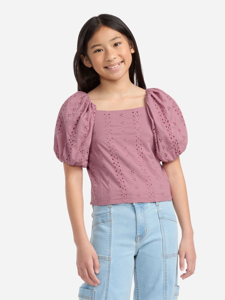 Abercrombie & Fitch Pink Puff Sleeve Top - Image 6 of 6