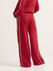 PixieGirl Petite Red Contrast Piping Wide Leg Joggers - Image 3 of 11