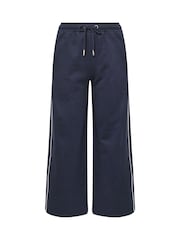 PixieGirl Petite Blue Contrast Piping Wide Leg Joggers - Image 5 of 5
