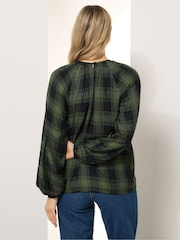 Long Tall Sally Check Balloon Sleeve Blouse - Imagem 3 de 5