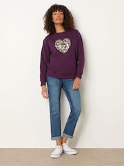 M&Co Animal Print Heart Sweat Top - Imagen 2 de 5