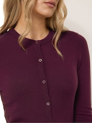 Vermelho - Long Tall Sally Crew gola redonda  Cardigan - Imagem 4 de 5