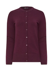 Vermelho - Long Tall Sally Crew gola redonda  Cardigan - Imagem 5 de 5
