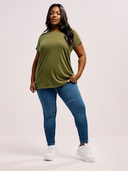 Yours Curve Green Core Basic T-Shirts 5 Pack - Image 2 of 8