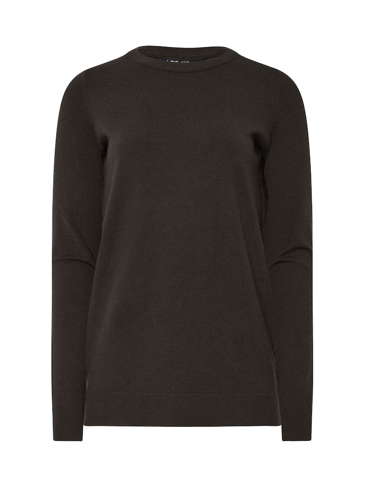 Long Tall Sally Brown Crew Neck Jumper - Image 4 of 4