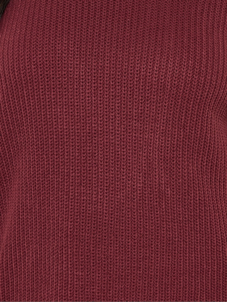 Yours Curve Red Drop Shoulder Jumper - Image 5 of 5