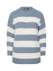 Yours Curve Light Blue Drop Shoulder Jumper - Image 6 of 6