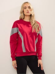 Long Tall Sally Red Colour Block Sweatshirt - Image 1 of 5