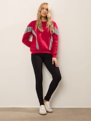 Long Tall Sally Red Colour Block Sweatshirt - Image 2 of 5
