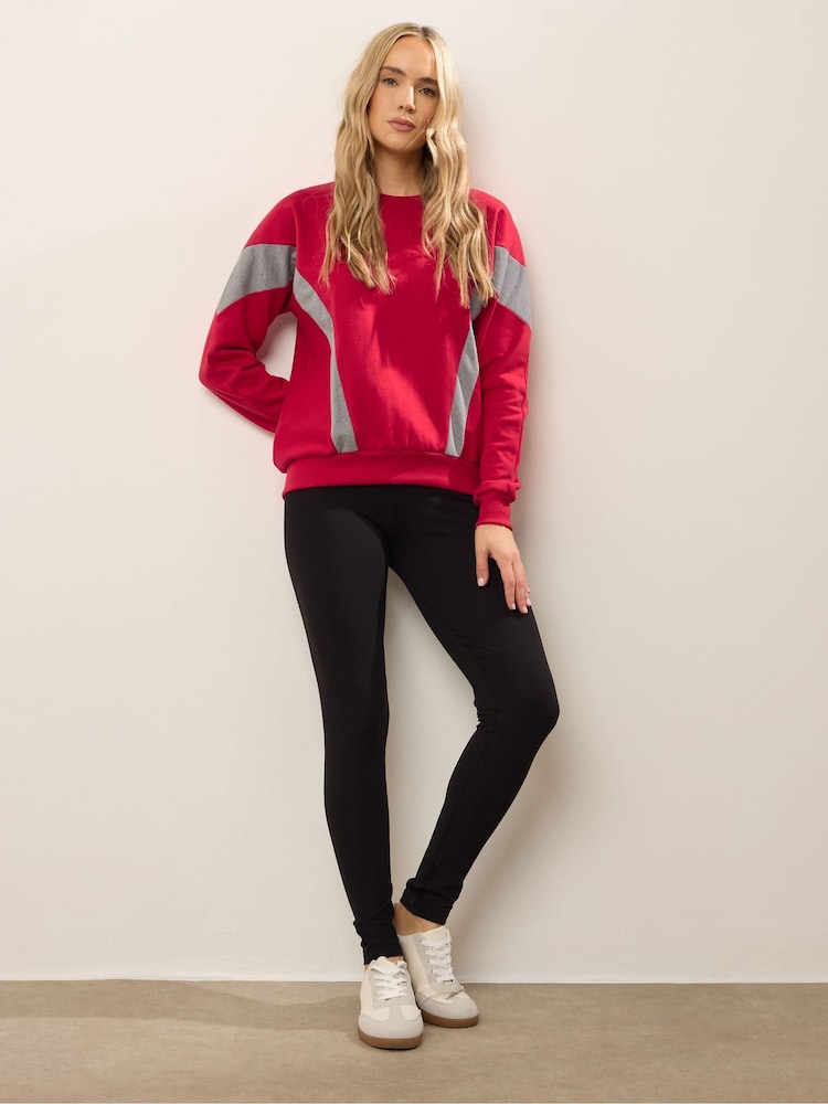 Long Tall Sally Red Colour Block Sweatshirt - Image 2 of 5