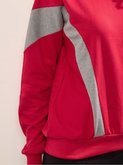 Long Tall Sally Red Colour Block Sweatshirt - Image 4 of 5