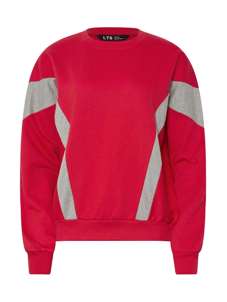 Long Tall Sally Red Colour Block Sweatshirt - Image 5 of 5